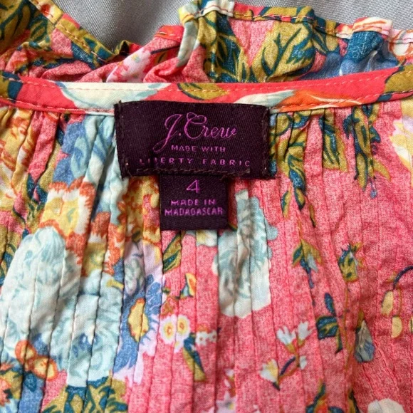 J. Crew Coral Floral Blouse - Picture 6 of 11